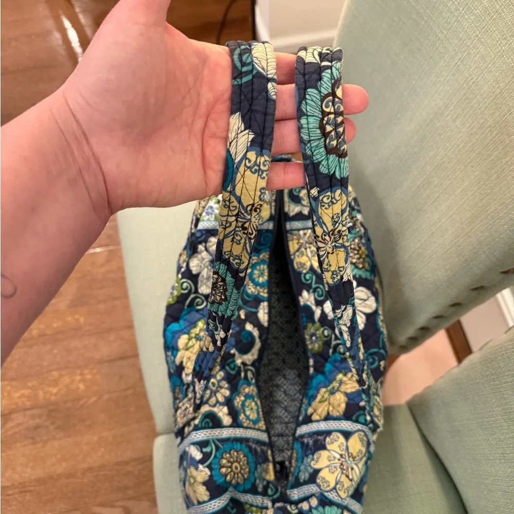 Vintage Vera Bradley in Mod Floral Blue - Sm Duffle, Jewelry Case + Iron Pouch - Picture 5 of 12